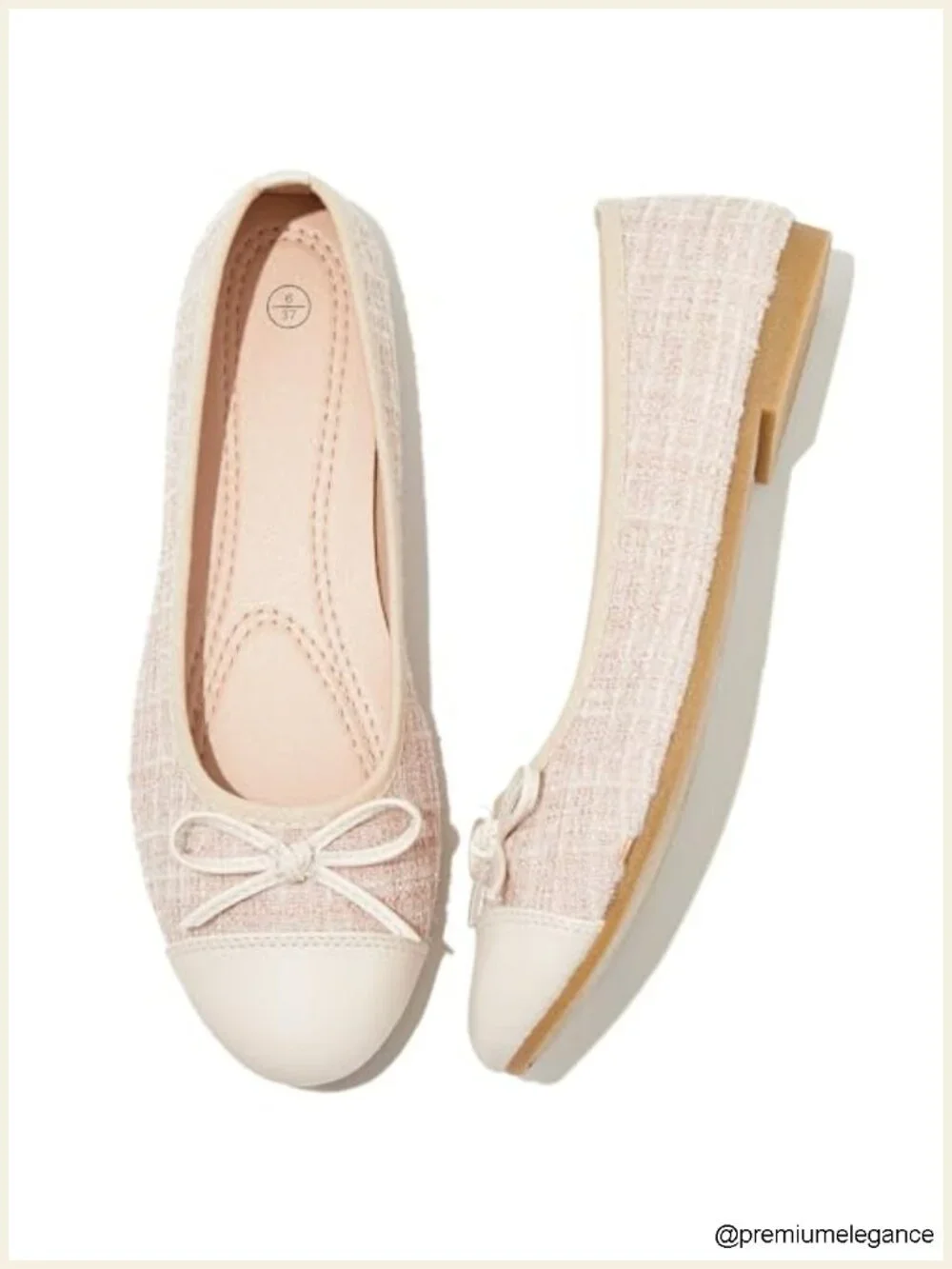 Women's Ballet Flats Foldable Slip On Non-Slip Round Toe Bow Knot Dress Shoes